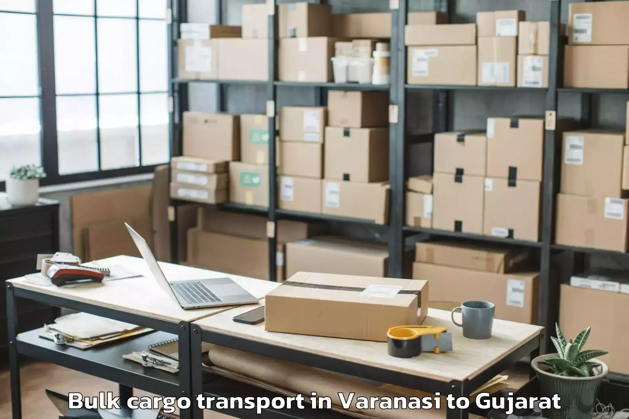 Professional Varanasi to Thasra Bulk Cargo Transport